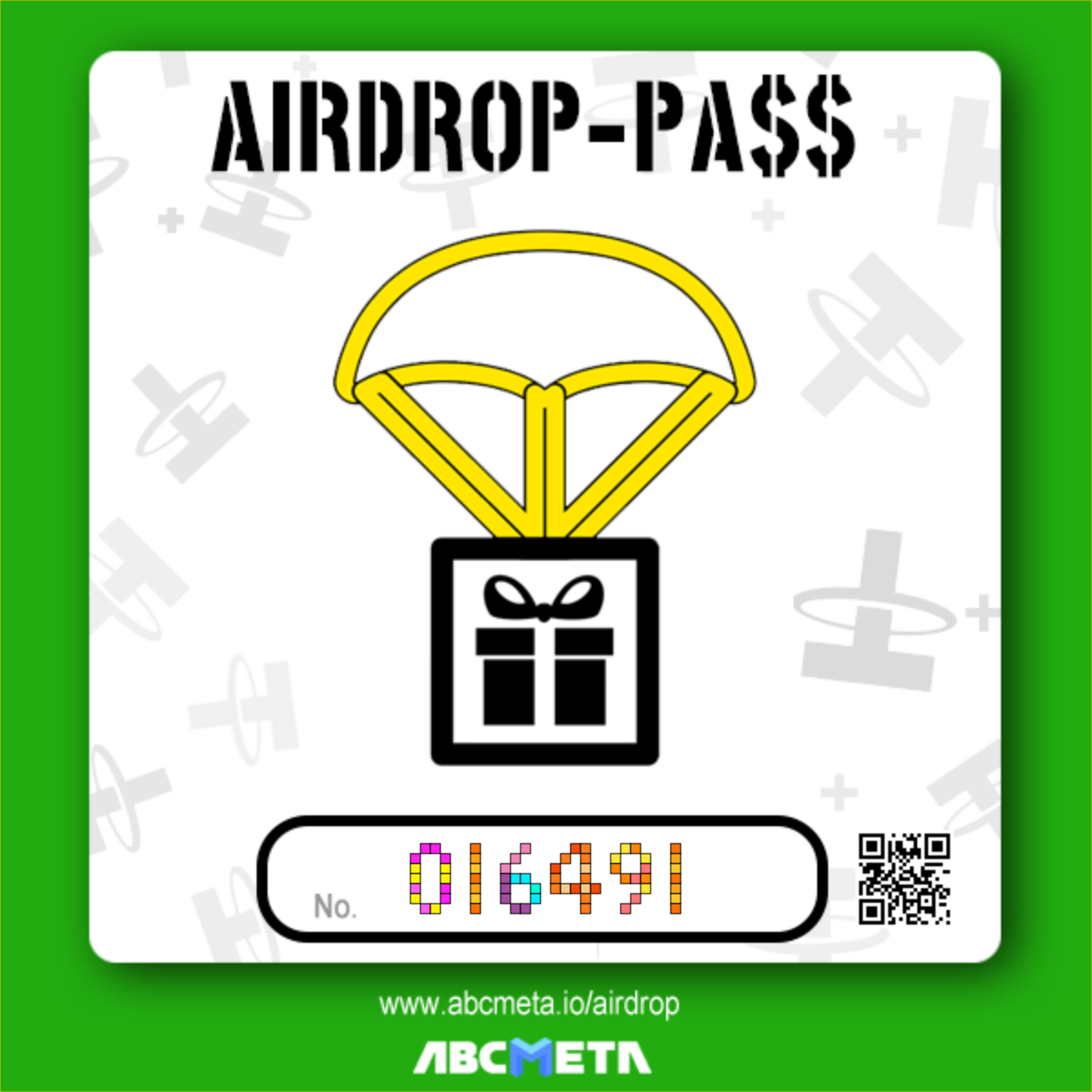 Nft AIRDROP-PASS #016491 (worth 10,000 USDT)